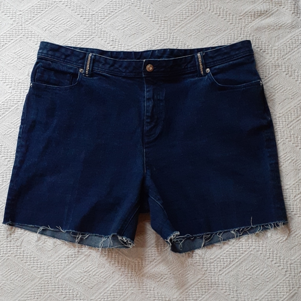 Sz 18 Laura Ashley Denim Cut-off Shorts